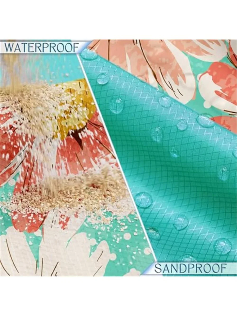 Beach Blanket Waterproof Sandproof,78''X81''/78''X110'' Large Sand Free